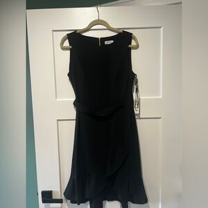 Calvin Klein Black Sheath Midi Dress